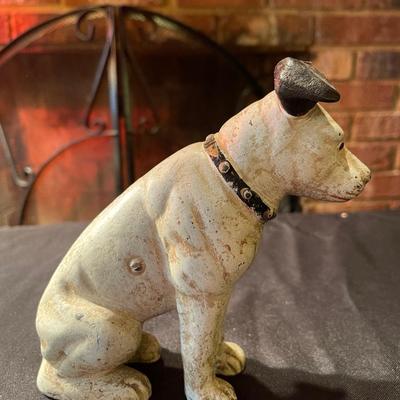 Antique Cast Iron puppy coin bank