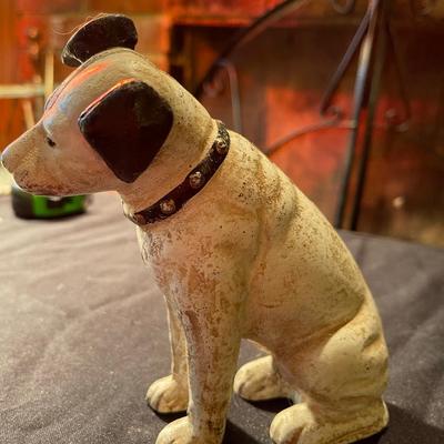 Antique Cast Iron puppy coin bank