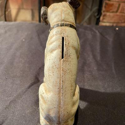 Antique Cast Iron puppy coin bank