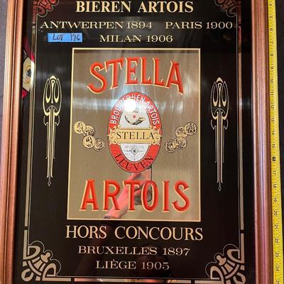 Antique "Stella Artois" Mirror/ Picture