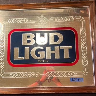 Antique Budlight mirror/ picture