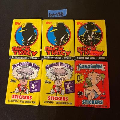 (3) Dick Tracy, (3) Garbage Pail Kids