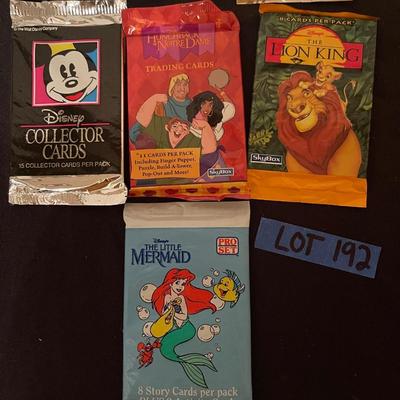 Lot of (10) Misc. Vintage Disney Trading cards.