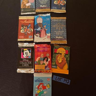 Lot of (10) Misc. Vintage Disney Trading cards.