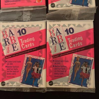 (1) American Girl Cards, (4) Barbie Cards