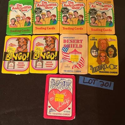 (4) Andy Griffith Show, (2) Bingo!, (1) Operation Desert Shield, (1) Wizard of OZ, (1) I love Lucy