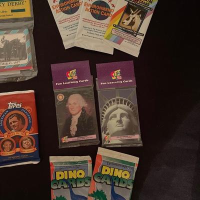 Desert Storm series 1 Troops, (2) 50Th Anniversary WW2, (10 Topps American Heritage, Kentucky Derby, (2) Club Pro set learning cards, (2)...