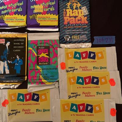 (3) Bill & Tedds most atypical movie cards, (1) The Rap pack, (2) Guinness Book of Records, (1) Super Star musicards, (4) Laffs TV...