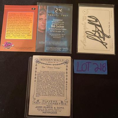 Elvis Early, Authentic Bob Cochran signature, 1992 Authentic Steve Hall signature, The Prince George