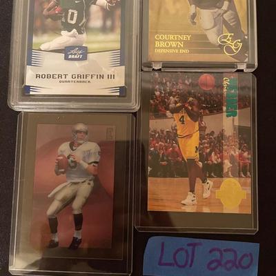 2012 leaf draft RG3 #40 blue Rookie graded card, Courtney Brown, Rick miver, Chris Webber NBA. 