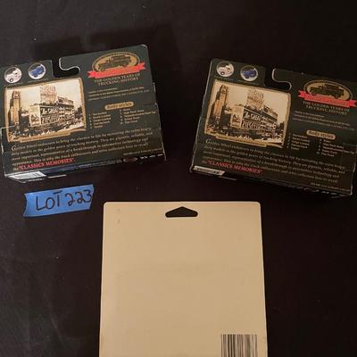 (2) diecast golden years of trucking history trucks, (1) Hot Wheels Kyle Petty