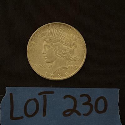 1934-D Peace Silver Dollar