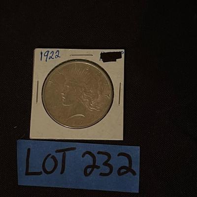 1922 Silver Peace Dollar