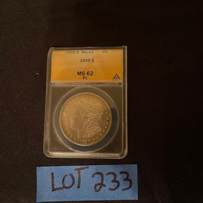 1898 ANACS  MS-62 Silver Morgan Dollar