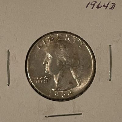 1964-D, 1932, 1958-D, 1956 Quarters.