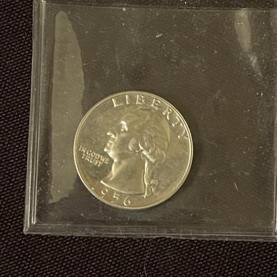 1964-D, 1932, 1958-D, 1956 Quarters.