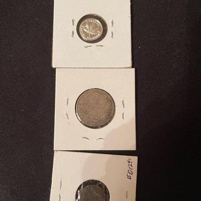 Lot of (9) Canadian coins