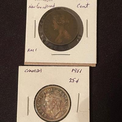 Lot of (9) Canadian coins