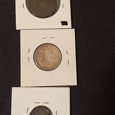 Lot of (9) Canadian coins