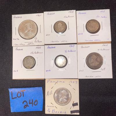 (7) Panama coins
