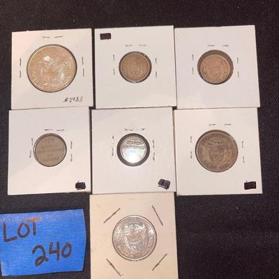 (7) Panama coins