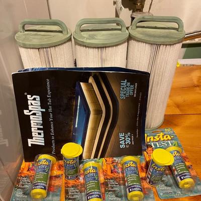Lot of (33) ThermoSpas chemicals for Hot-tubs and (3) filters 