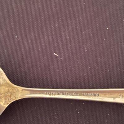 Lot of (3) Sterling Silver Antique Utensils, (1) Set of tongs