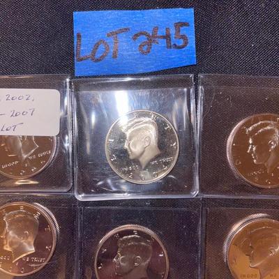 2001, 02, 04, 05, 06, and 07 Kennedy Half Dollar