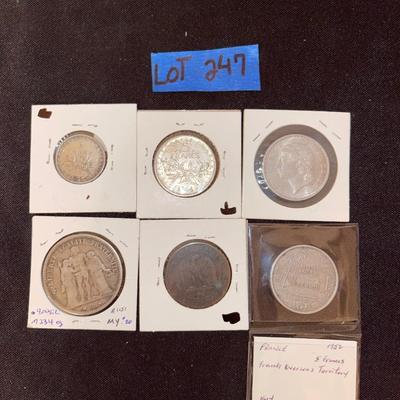 Lot of (6) France coins