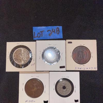 Lot of (5) France coins