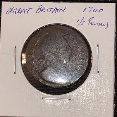 Great Britain 1700 1/2 penny.