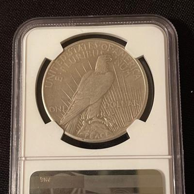 1928 NGC Au details Peace Dollar