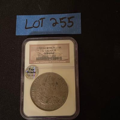 1783 mexico el cazador coin certified by NGC Top Grade