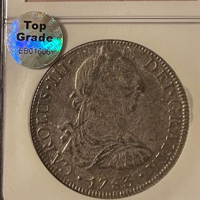 1783 mexico el cazador coin certified by NGC Top Grade