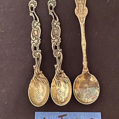 (2) Sterling silver spoons