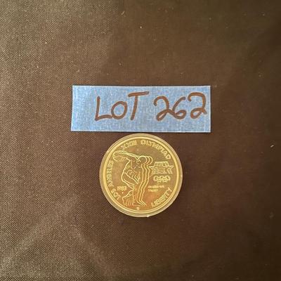 1983 LA Olympiad dicus thrower silver dollar