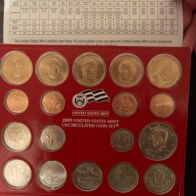 2007 & 2009 D and P uncirculated us mint coin set
