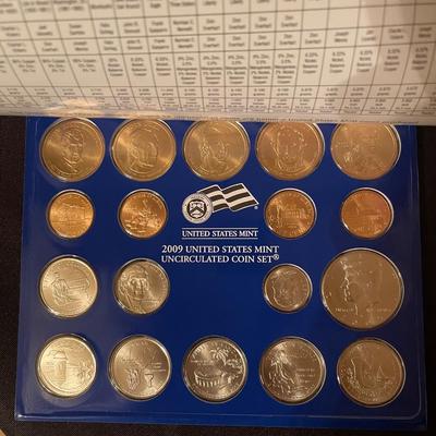 2007 & 2009 D and P uncirculated us mint coin set