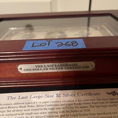 The Last large size $1 silver certificate w/ case