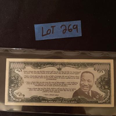 Novelty MLK million dollar bill