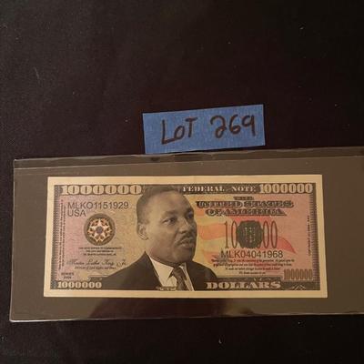 Novelty MLK million dollar bill