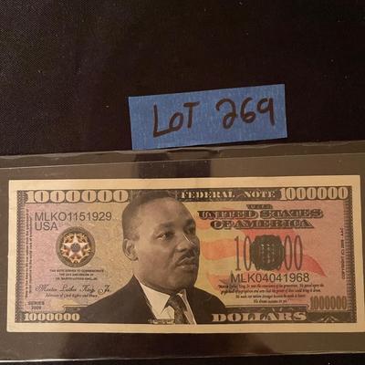 Novelty MLK million dollar bill