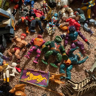 Huge lot of misc. Heman action figures,  buildings, mini comics, accessories, and much more!