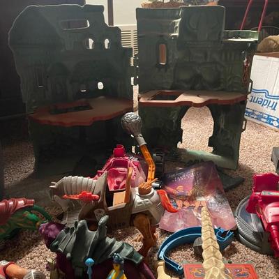 Huge lot of misc. Heman action figures,  buildings, mini comics, accessories, and much more!