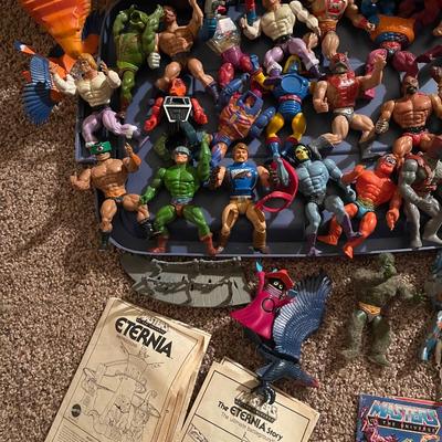 Huge lot of misc. Heman action figures,  buildings, mini comics, accessories, and much more!