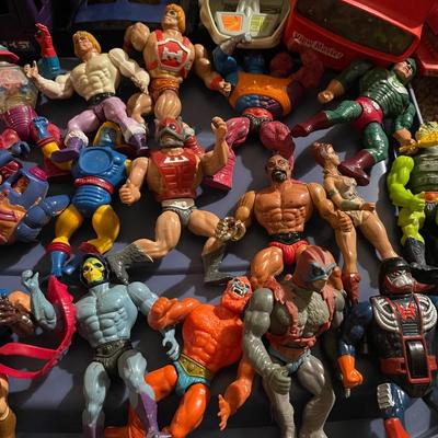 Huge lot of misc. Heman action figures,  buildings, mini comics, accessories, and much more!