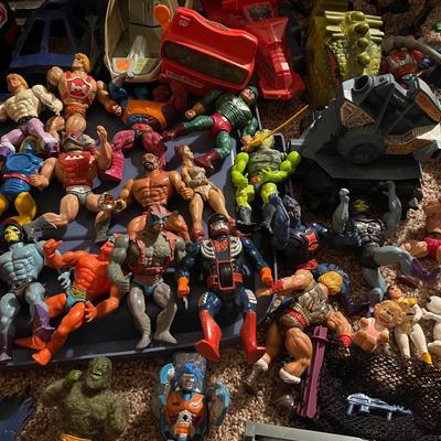 Huge lot of misc. Heman action figures,  buildings, mini comics, accessories, and much more!