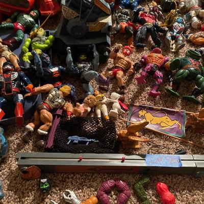 Huge lot of misc. Heman action figures,  buildings, mini comics, accessories, and much more!