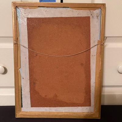 S.Irwin signed beautiful ship painting in gold frame.