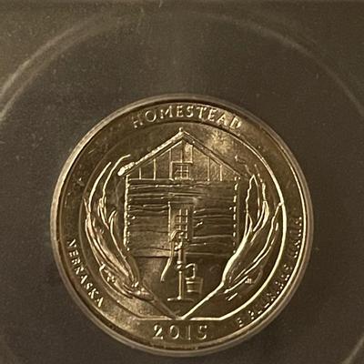 2015- P Homestead die chips quarter ICG Cert. MS-65